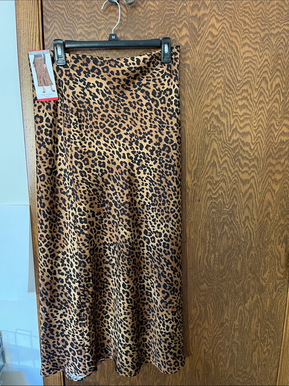 Matty M Print Midi Slip Skirt - Brown/Black
